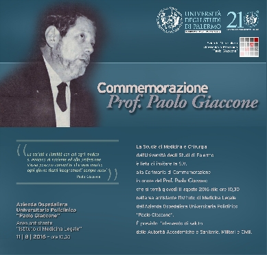 Commemorazione Prof. Paolo Giaccone