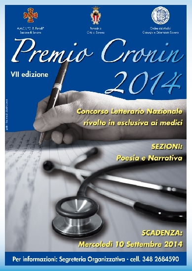 VII edizione del Concorso Letterario “J.A. Cronin” di narrativa e poesia