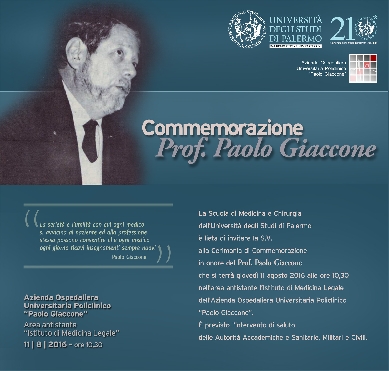 Commemorazione Prof. Paolo Giaccone 