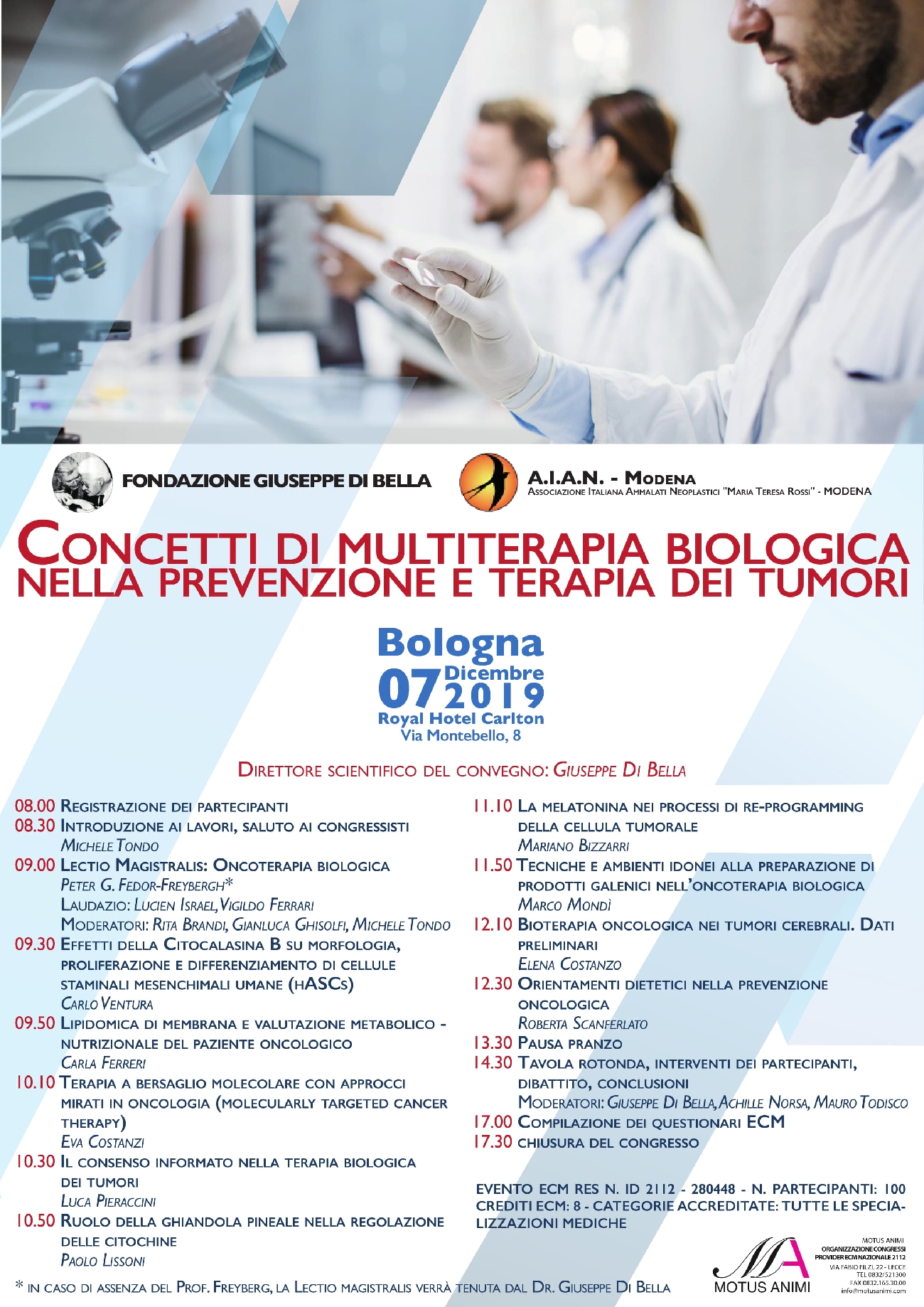 CONCETTI DI MULTITERAPIA BIOLOGICA NELLA PREVENZIONE E TERAPIA DEI TUMORI 
