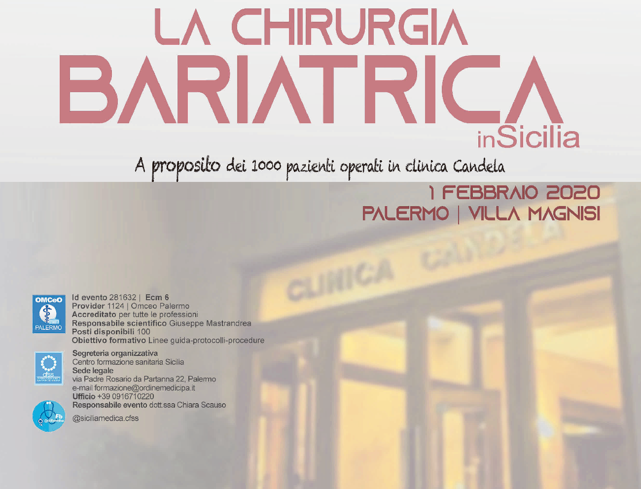 La chirurgia bariatrica in Sicilia (a proposito dei primi 1000 pazienti operati in Clinica Candela) 