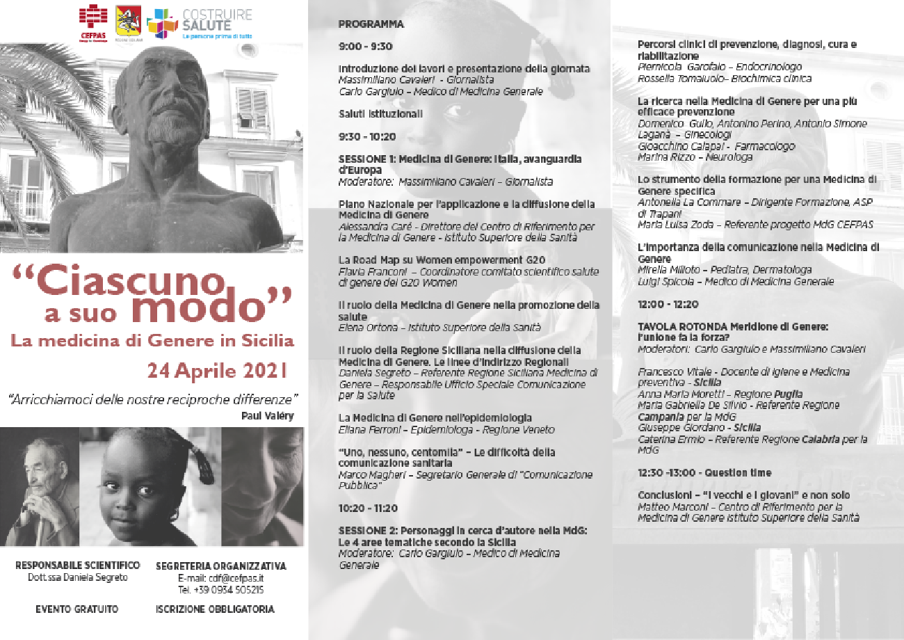 Medicina di genere, Ciascuno a suo modo 