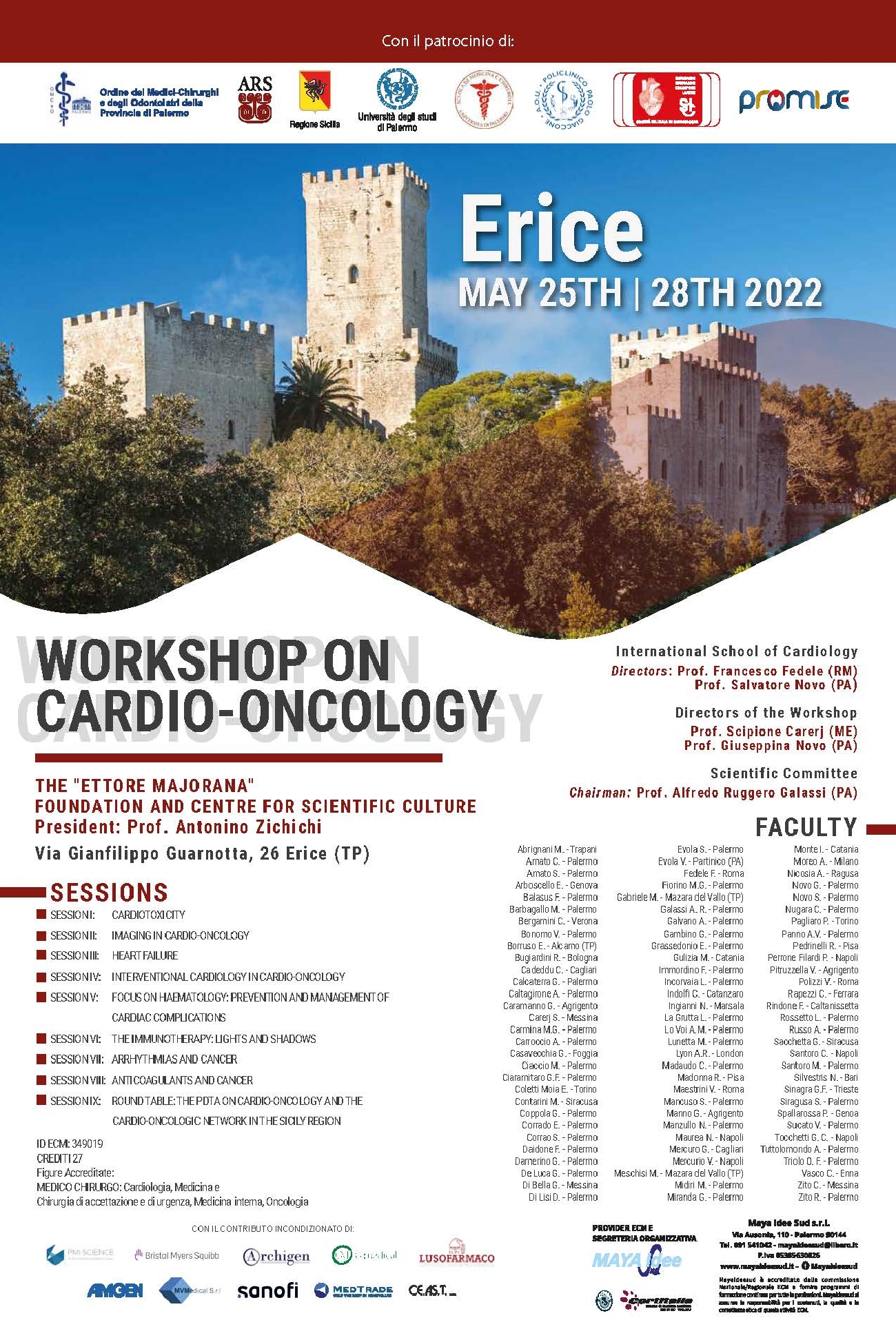 Salute, da domani a sabato workshop di cardio-oncologia a Erice