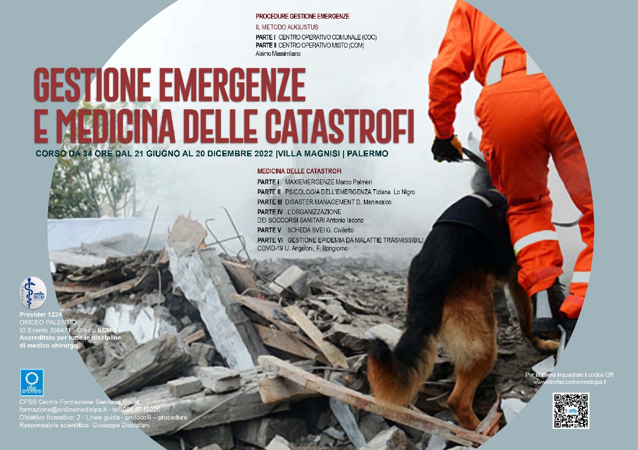 GESTIONE EMERGENZE E MEDICINA DELLE CATASTROFI