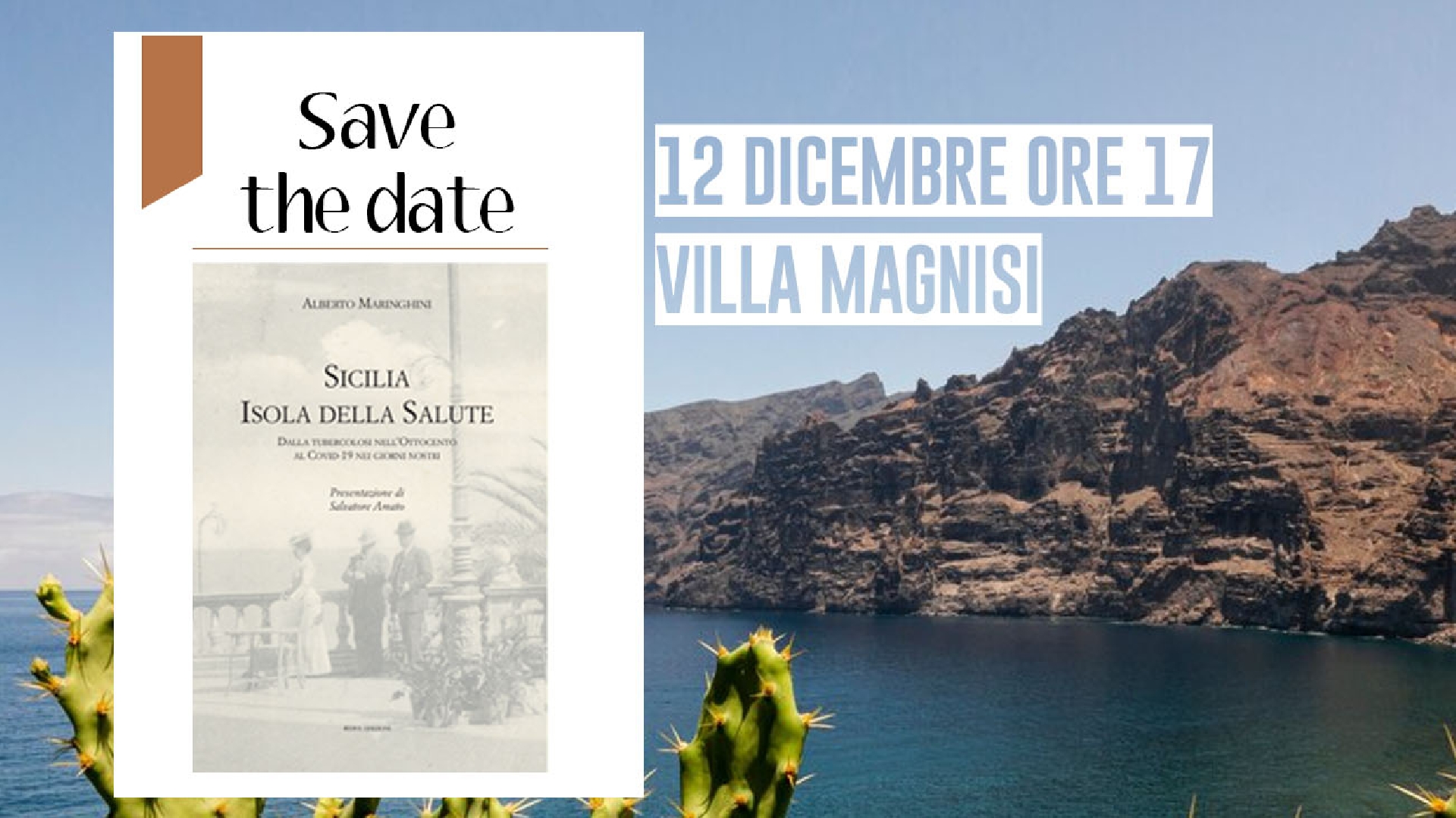 SICILIA ISOLA DELLA SALUTE, IL NUOVO LIBRO DI ALBERTO MARINGHINI A VILLA MAGNISI 