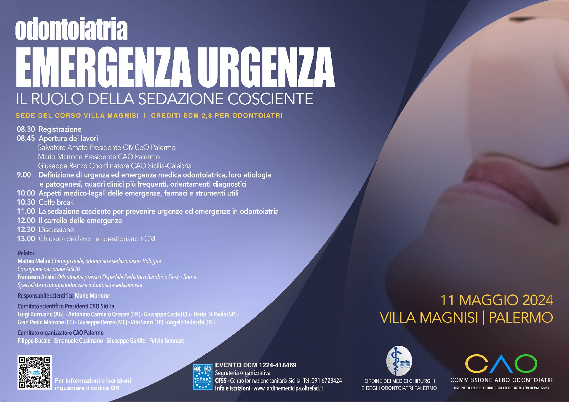 EMERGENZE ED URGENZE IN ODONTOIATRIA, COMPRESO IL RUOLO DELLA SEDAZIONE COSCIENTE