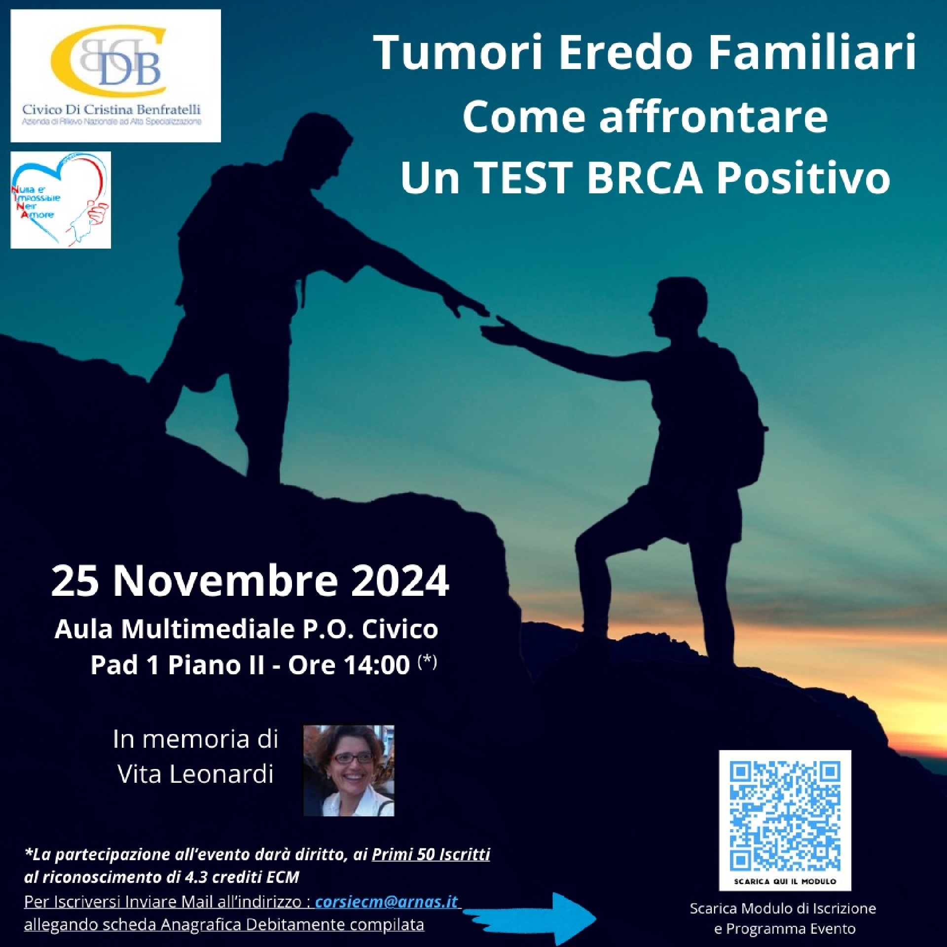 TUMORI EREDO-FAMILIARI: COME AFFRONTARE LA POSITIVITÀ AL TEST DEL BRCA
ARNAS Civico – Di Cristina – Benfratelli – Palermo - U.O.S.D. Breast Unit