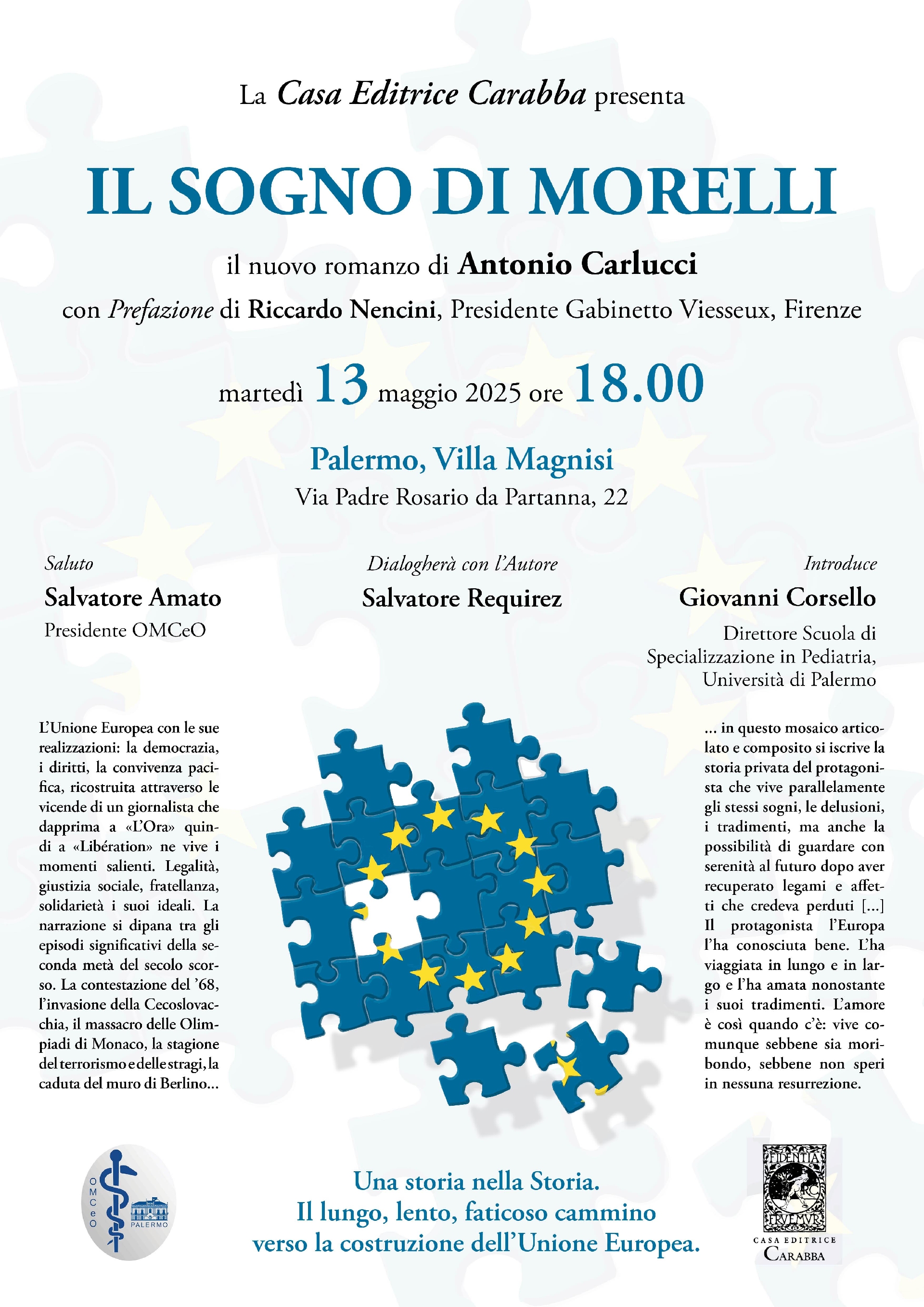 IL SOGNO DI MORELLI, il nuovo romanzo di Antonio Carlucci