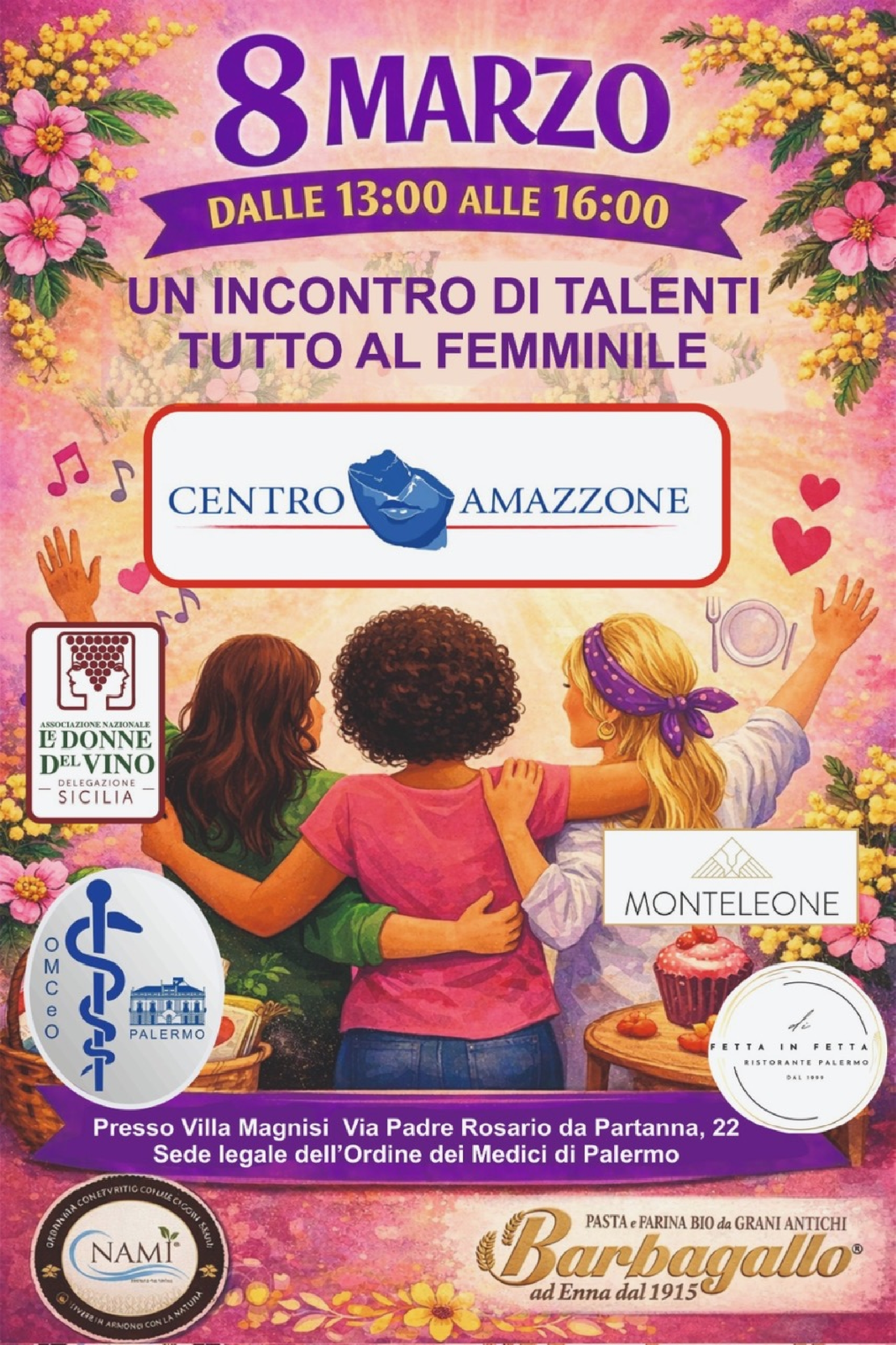 8 Marzo a Villa Magnisi. Un pranzo dedicato al talento che si tinge di rosa