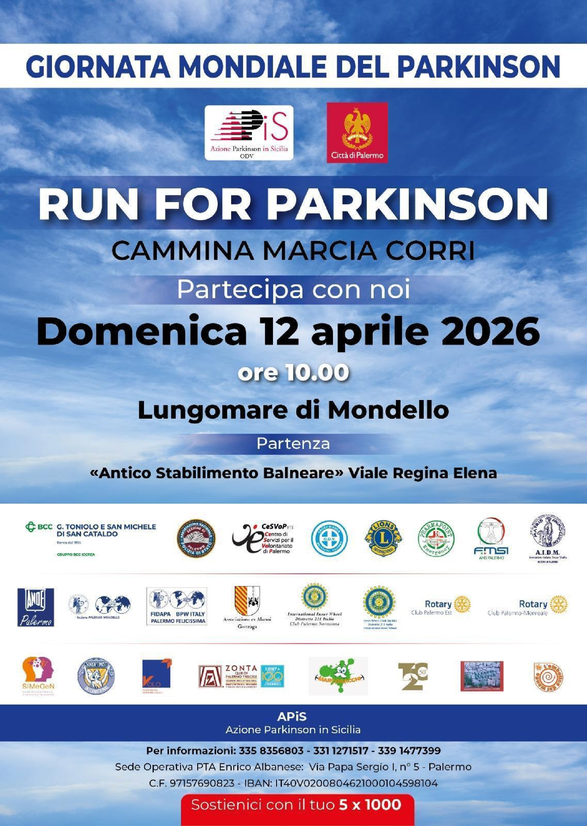 GIORNATA MONDIALE DEL PARKINSON. Cammina, marcia e corri