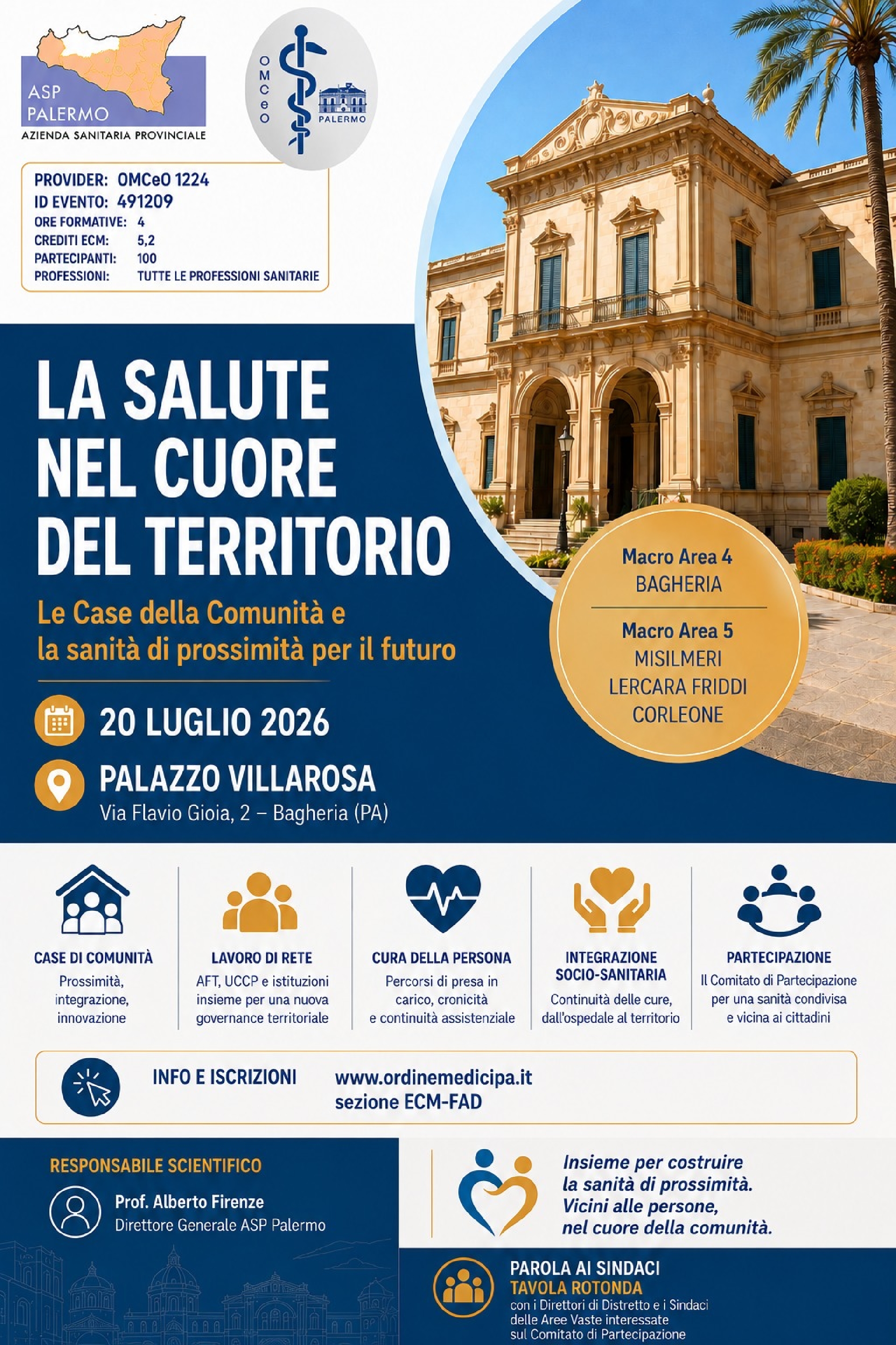 LA SALUTE NEL CUORE DEL TERRITORIO: LE CASE DI COMUNITA' E LA SANITA' DI PROSSIMITA' PER IL FUTURO 
